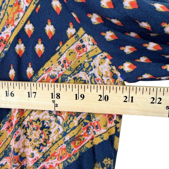 Free People Magic Mystery Tunic Dress Womens S Boho Mixed Print Bell Sleeve - Picture 10 of 12